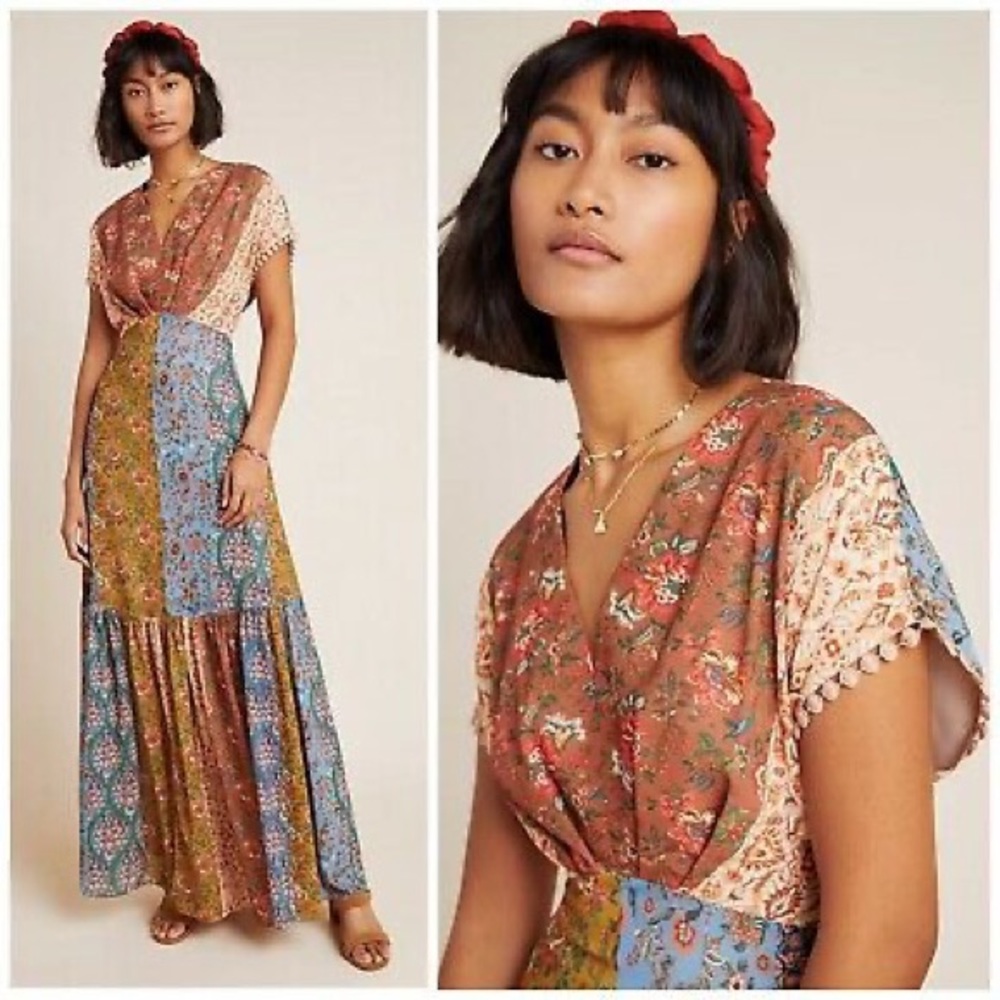 NWOT Anthropologie Sachin + Babi Angelica Embroidered Floral Dress